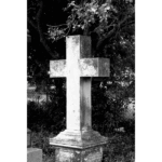 Galveston Cemetery - Cross BW